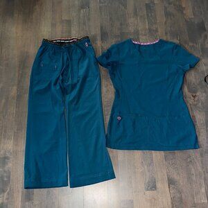 HeartSoul Scrub Set XXS Petite Caribbean Blue